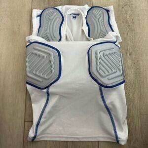 Youth Padded Sports Vest - White and Gray